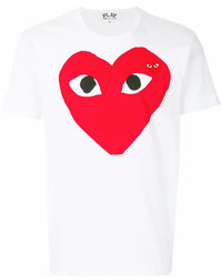 Comme des Garcons Comme Des Garons Play Heart Print Logo T Shirt