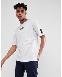 Jack & Jones Core Longline T Shirt With Graphic And Stitch Detail