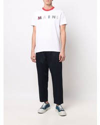 Marni Cotton Logo Print T Shirt