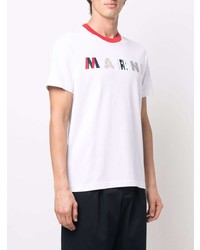 Marni Cotton Logo Print T Shirt