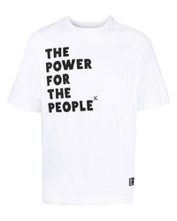 The Power for the People Cotton Logo Print T Shirt