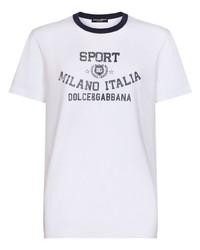 Dolce & Gabbana Crackle Logo Print T Shirt