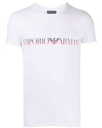 Emporio Armani Crew Neck Logo Print T Shirt