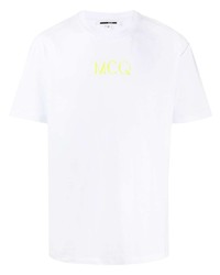 McQ Swallow Crew Neck Printed Logo T Shirt