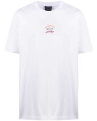 Paul & Shark Crew Neck Printed Logo T Shirt