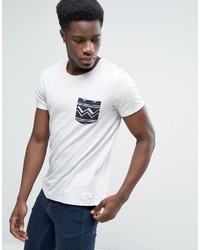 Esprit Crew Neck T Shirt With Printed Pocket Detail