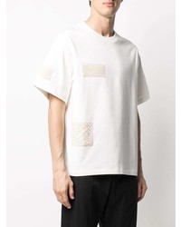 Jil Sander Crochet Patch Cotton T Shirt