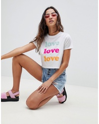 ASOS DESIGN Crop T Shirt With Love Print