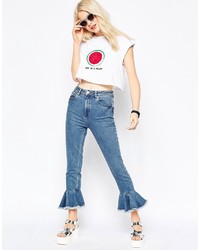 Asos Cropped T Shirt With Melon Print