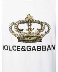 Dolce & Gabbana Crown Logo Print T Shirt