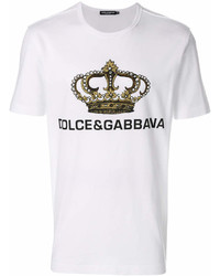 Dolce & Gabbana Crown Logo Print T Shirt