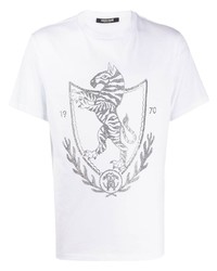Roberto Cavalli Crystal Embellished Crest T Shirt