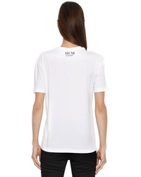 McQ by Alexander McQueen Crystal Haze Printed Cotton T Shirt