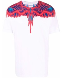 Marcelo Burlon County of Milan Curves Wings Regular T Shirt White Red