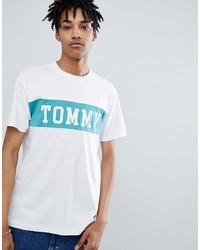 Tommy Jeans Cut Sew Panel Logo T Shirt In White