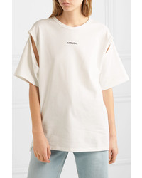 Ambush Cutout Printed Cotton Jersey T Shirt