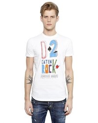DSQUARED2 D2 Rock Printed Cotton T Shirt