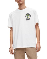 AllSaints Damnation Cotton Graphic Tee In Optic White At Nordstrom