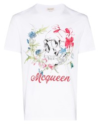 Alexander McQueen Deconstructed Floral Skull T Shirt