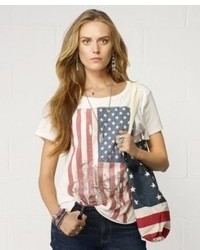 Denim & Supply Ralph Lauren Top Short Sleeve American Flag Oversized Tee