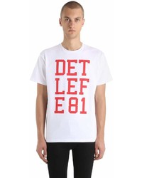 Raf Simons Detlef E81 Printed Cotton Jersey T Shirt