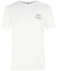 Topman Deus Spes Nostra Graphic Crewneck T Shirt