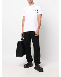 Off-White Diag Stripe Cotton T Shirt