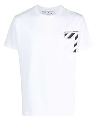 Off-White Diag Stripe Cotton T Shirt