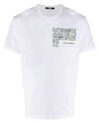 Karl Lagerfeld Digital Print Pocket T Shirt