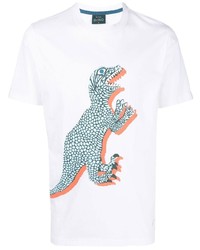 PS Paul Smith Dinosaur Print Cotton T Shirt