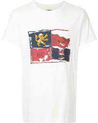 Kent & Curwen Distressed Flag Print T Shirt