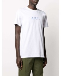 A.P.C. Distressed Logo Print T Shirt