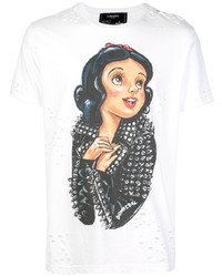 DOMREBEL Distressed Snow White T Shirt