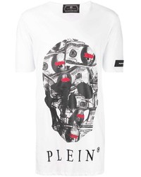 Philipp Plein Dollar Bill Skull T Shirt
