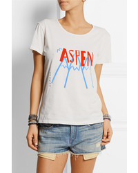 Donald Robertson Aspen Printed Cotton T Shirt Solid And Striped
