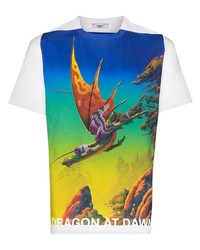 Valentino Dragon At Dawn Graphic Print T Shirt