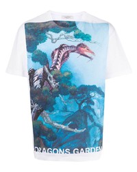 Valentino Dragons Garden Print T Shirt