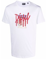 Diesel Drip Effect Logo Print T Shirt