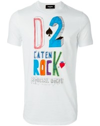 DSQUARED2 Caten Rock Print T Shirt