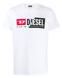 Diesel Dual Logo Print T Shirt