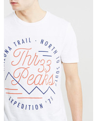 Peaks Ecru Three Print T Shirt