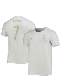 adidas Eden Hazard White Real Madrid Amplifier Name Number T Shirt