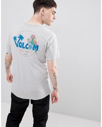 Volcom El Loro T Shirt With Palm Parrot Back Print In White