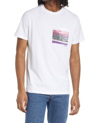 A.P.C. Elias Pocket Graphic Tee In Aab Blanc At Nordstrom