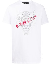 Philipp Plein Embossed Tiger Face T Shirt