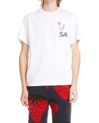 JW Anderson Embroidered Rugby Legs Graphic Tee