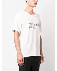 Enfants Riches Deprimes Enfants Riches Dprims Distressed Logo Print Cotton T Shirt