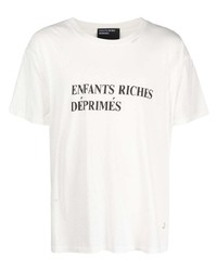 Enfants Riches Deprimes Enfants Riches Dprims Distressed Logo Print Cotton T Shirt