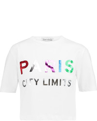 Etre Cecile Cropped Printed Cotton T Shirt