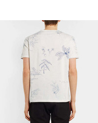 Alexander McQueen Explorer Embroidered Printed Cotton Jersey T Shirt